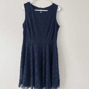 Jessica Simpson Fit and Flare Silhouette Navy Dress Size12